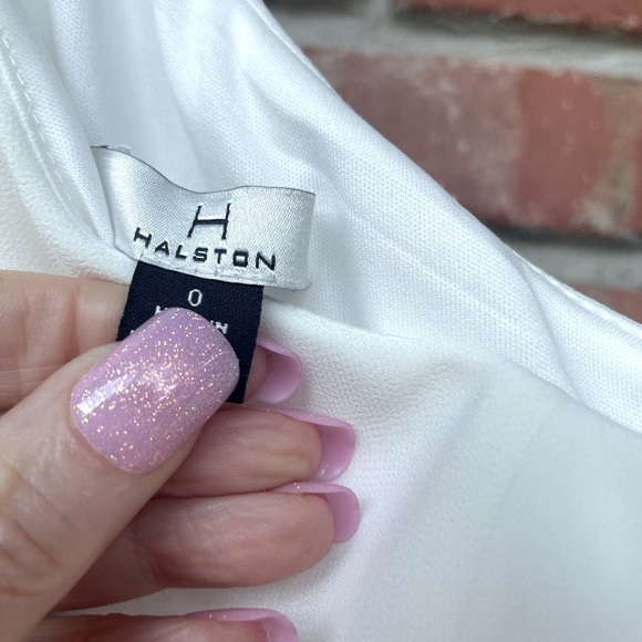 Halston Heritage White Jumpsuit with Flowing Silhouette - Picture 6 of 8